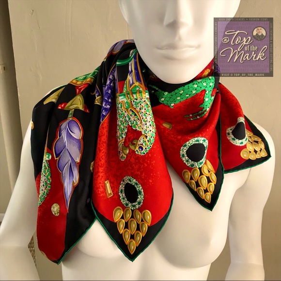 Cartier Accessories - MUST DE CARTIER Vintage Bejeweled Silk w Box MINT
